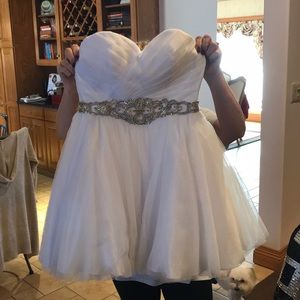 White prom dress